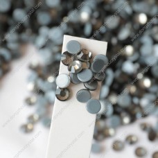 Round cut black diamond color hotfix rhinestones for clothes Round cut black diamond color hotfix rhinestones for clothes